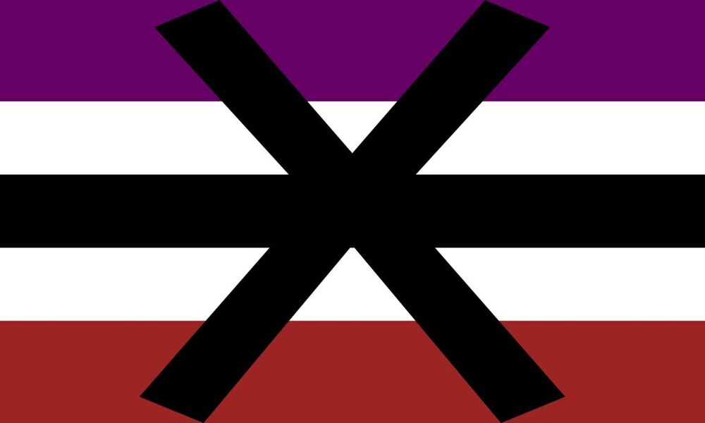 Apothisexual flag asexual spectrum
